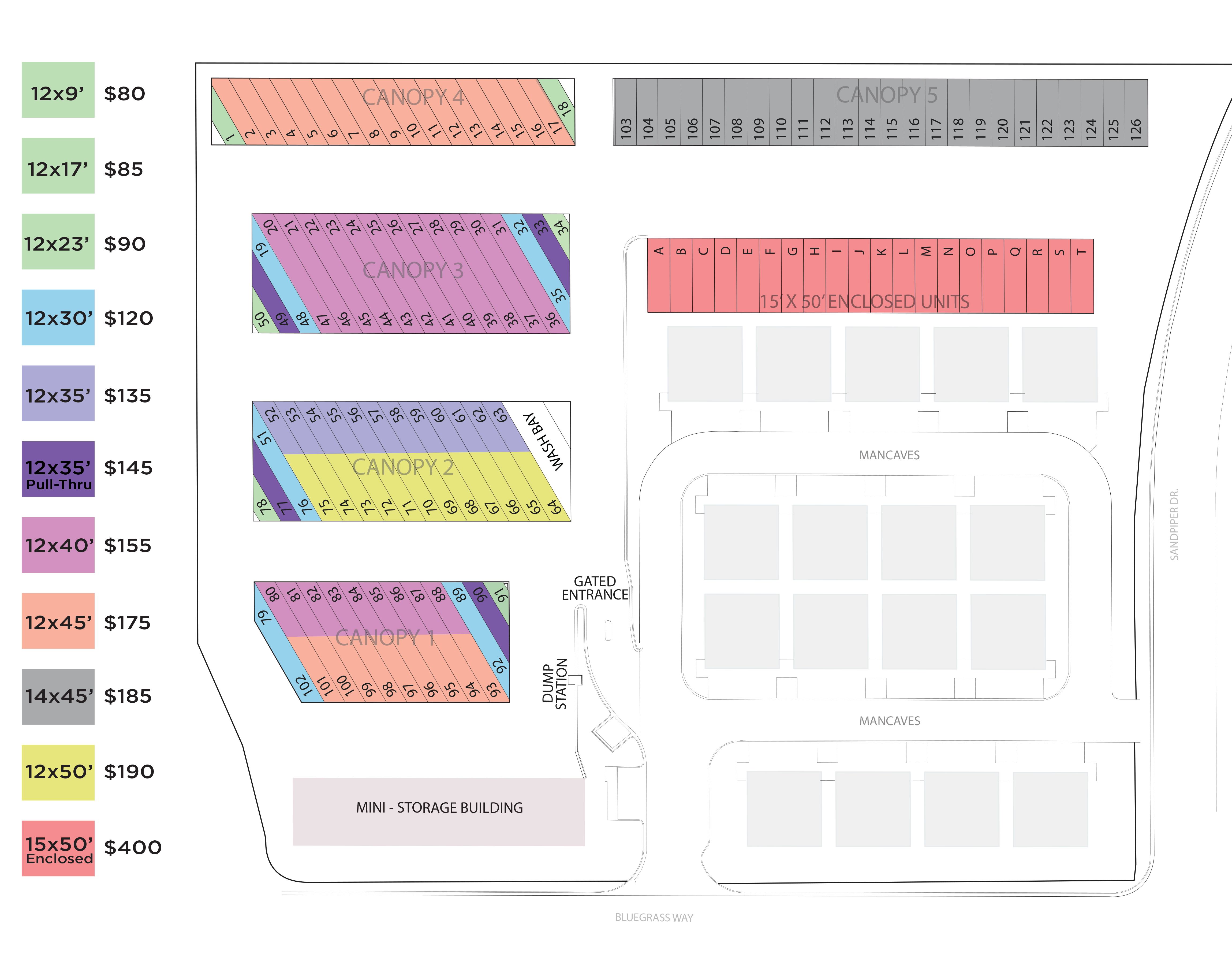 RV Storage Map